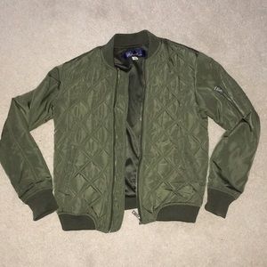 Green bomber jacket